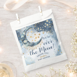 Over The Moon Baby Shower Boy Blue Twinkle Star Bedankzakje