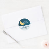 Over the Moon Baby shower Dank je Ronde Sticker (Envelop)