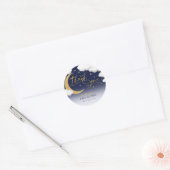 Over the Moon Baby shower Dank je Ronde Sticker (Envelop)