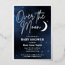 Over The Moon Baby Shower Echt Zilver