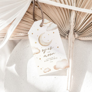 Over the Moon Baby Shower Favor Tag Cadeaulabel