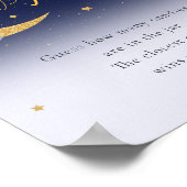 Over the Moon Baby shower Guess Hoeveel Tekenen Poster (Hoek)