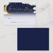 Over the Moon Baby Shower Guess How Many Informatiekaartje (Voorkant / Achterkant)