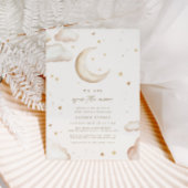 Over the Moon Baby Shower Invitation Kaart