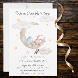 Over the Moon Baby Shower  Kaart