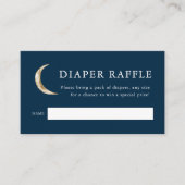 Over The Moon Baby Shower Luier Raffel Tickets Informatiekaartje (Voorkant)