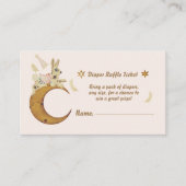 Over the Moon Baby shower Luier Raffle Informatiekaartje (Voorkant)