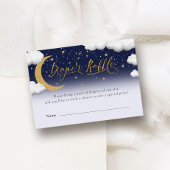 Over the Moon Baby shower Luier Raffle Informatiekaartje