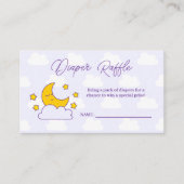 Over The Moon Baby shower Luier Raffle Ticket Informatiekaartje (Voorkant)