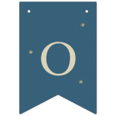 Over the Moon Baby shower Navy Blue Bunting Flags Vlaggetjes (Tweede vlag)