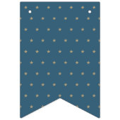 Over the Moon Baby shower Navy Blue Bunting Flags Vlaggetjes (Eerste vlag)