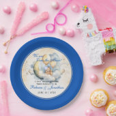  Over the Moon Baby shower Papieren Bordje (Feest)