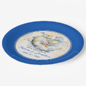  Over the Moon Baby shower Papieren Bordje (Gekanteld)