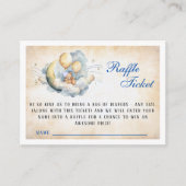 Over the Moon Baby shower Raffle Ticket Informatiekaartje (Voorkant)