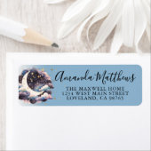 Over The Moon Baby Shower Retouradres Etiket (Insitu)
