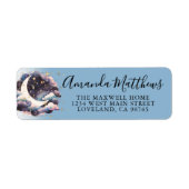 Over The Moon Baby Shower Retouradres Etiket (Voorkant)