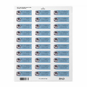 Over The Moon Baby Shower Retouradres Etiket (Full Sheet)