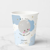 Over the Moon Baby shower Schattige pastel papier  Papieren Bekers (Voorkant)