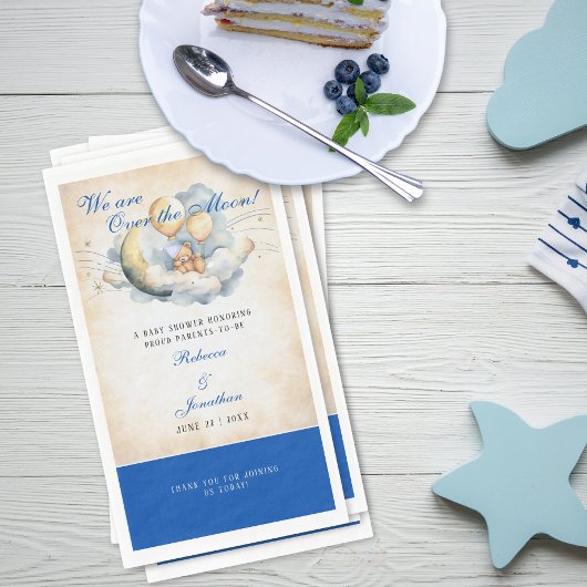  Over the Moon Baby shower Servet