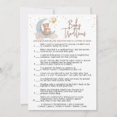 Over the Moon Baby shower True or False Game Kaart (Voorkant)