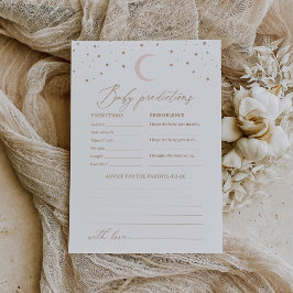 Over the Moon Baby shower voorspellingen en advies Kaart