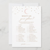 Over the Moon Baby shower Wat is er op uw telefoon Kaart (Voorkant)