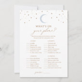 Over the Moon Baby shower Wat is er op uw telefoon Kaart (Voorkant)