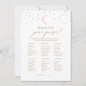 Over the Moon Baby shower Wat zit er in je tas Kaart (Voorkant)