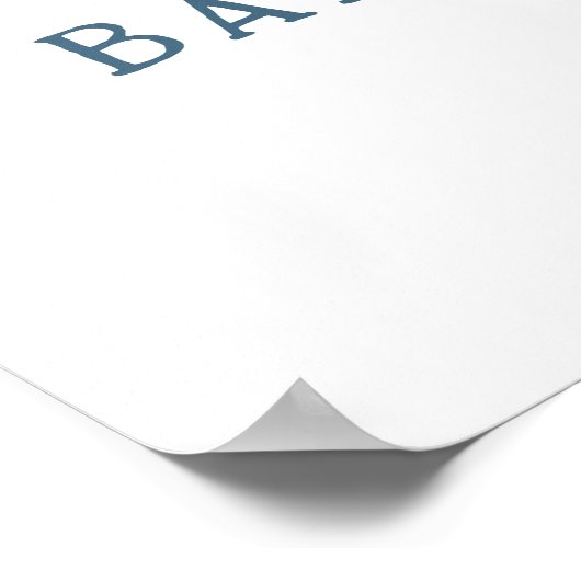 Over the Moon Baby shower Welkom Poster (Hoek)