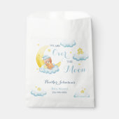 Over the Moon Beer Boy Baby shower Bedankzakje (Voorkant)