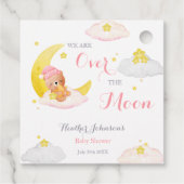 Over The Moon Beer Meisje Baby shower Bedankjes Labels (Achterkant)