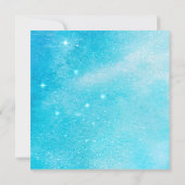 Over the Moon Blauw Goud Baby shower Uitnodigen Kaart (Achterkant)