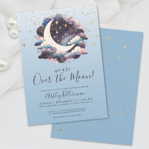 Over The Moon Blue Baby Borrel Kaart