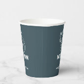 Over. the Moon Blue Baby shower Custom Papieren Bekers (Rechts)