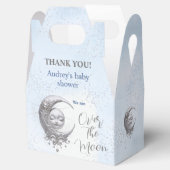 Over The Moon Blue Boy Baby shower Favor Box Bedankdoosjes (Geopend)
