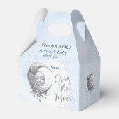 Over The Moon Blue Boy Baby shower Favor Box Bedankdoosjes (Voorkant Zijde)