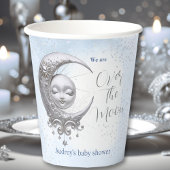 Over The Moon Blue Boy Baby shower papieren bekers