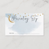 Over the Moon Blue Ouderschap Tip Jar Advies Kaart (Voorkant)