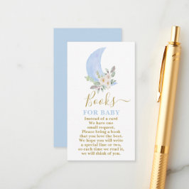 Over the moon Boeken voor Baby Boy Kaart