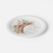 Over the Moon Boho Bruiloftsborrel Papieren Bordje (Gekanteld)