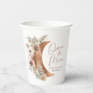 Over the Moon Boho Bruiloftsfeest Papieren Bekers