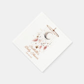 Over the Moon Boho Celestial Girl Baby shower Servet (Hoek)