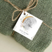 Over the Moon boho genderneutraal baby shower Bedankjes Labels