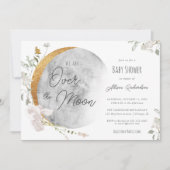Over the Moon boho genderneutraal baby shower Kaart (Voorkant)