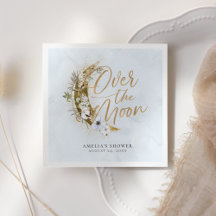 Over the Moon Boho Goudstof & Wolken Servetten