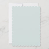 Over The Moon Boho Hemelblauwe baby shower Kaart (Achterkant)