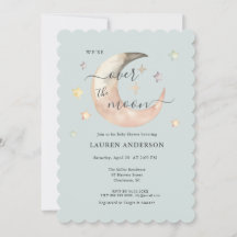 Over The Moon Boho Hemelblauwe baby shower