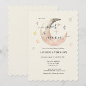 Over The Moon Boho Hemelse Babyborrel Kaart (Voorkant / Achterkant)