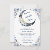 Over the Moon Botanical baby shower Stijlvol Kaart (Voorkant)