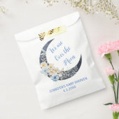 Over the Moon Botanical Navy baby shower Chic Bedankzakje (Gezegeld)